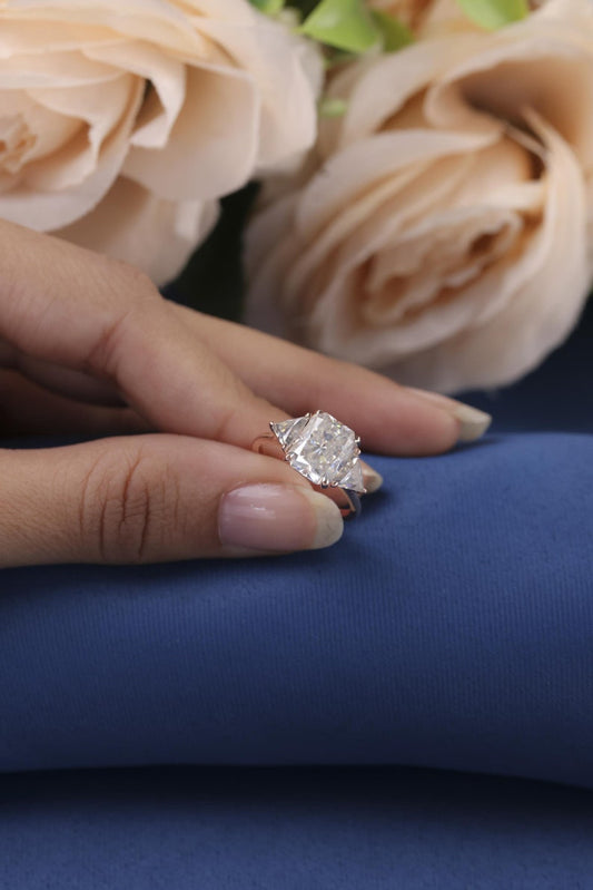2.00 CT Radiant Cut Moissanite Engagement Ring