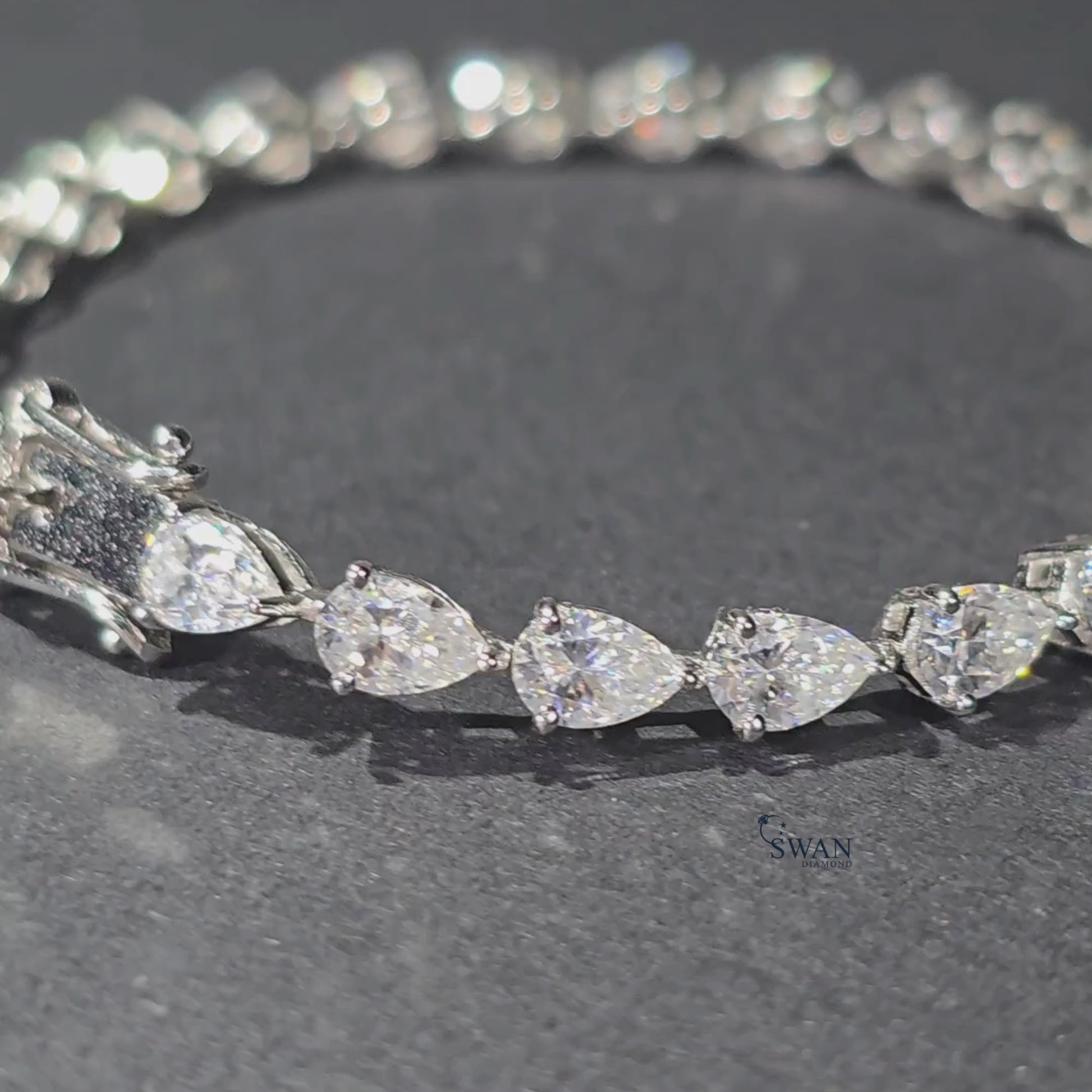 Luxury Luxury Trillion Cut Diamond Tennis Bracelet in Silver with Sparkling Natural Stones Elegant Statement Jewelry for Men and Women Diamond Tennis Bracelet in Silver with Sparkling Natural Stones Elegant Statement Jewelry for Men and Women swandiamond