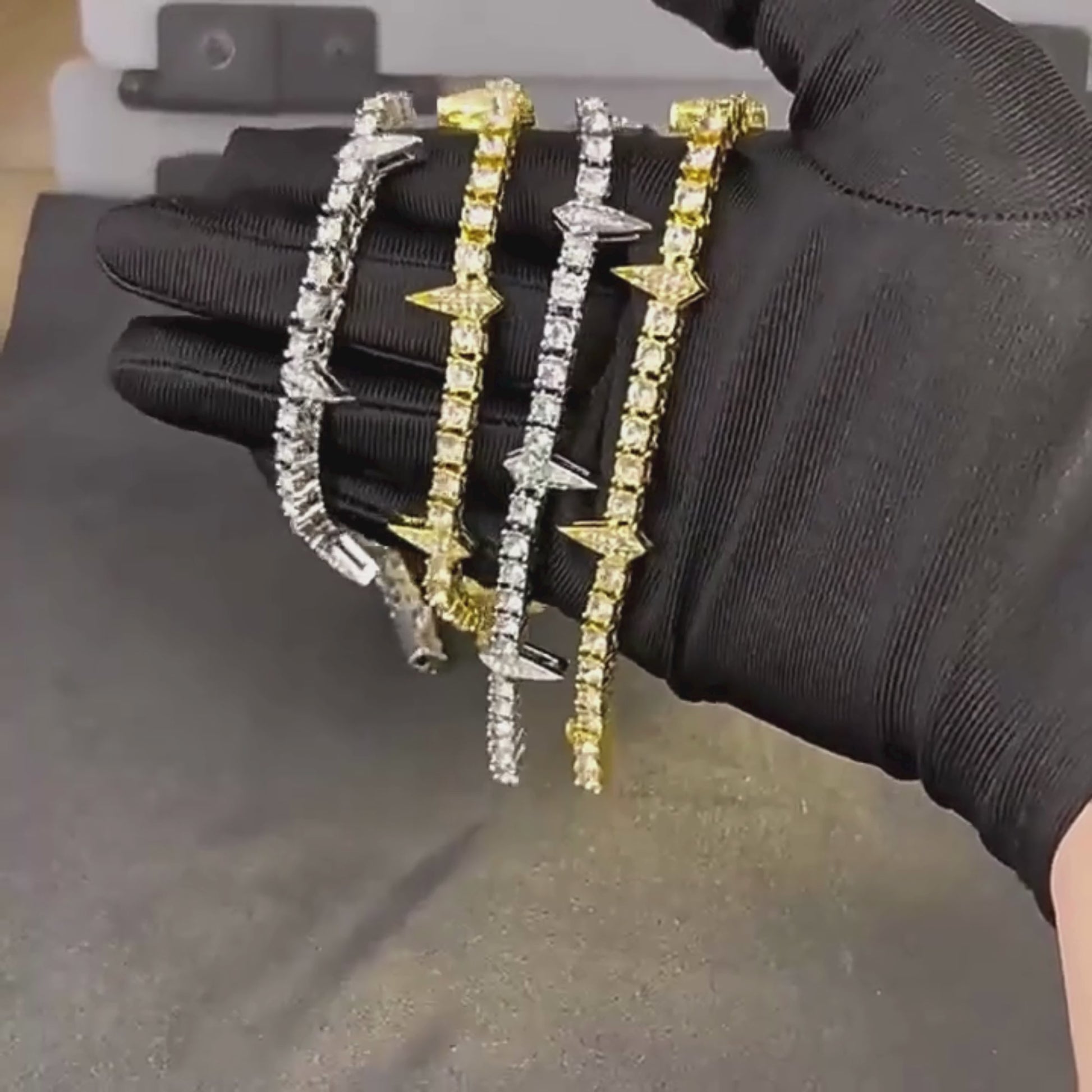 Gold Diamond Arrow Tennis Chain Necklace Natural Diamond Hip Hop Luxury Statement Jewelry for Men and Women swandiamond