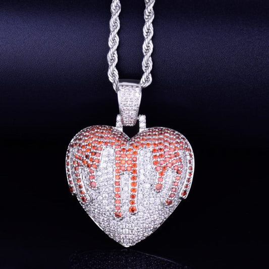 S925 Sterling Silver Romantic Heart Pendant For You Loved Ones Made by swandiamond