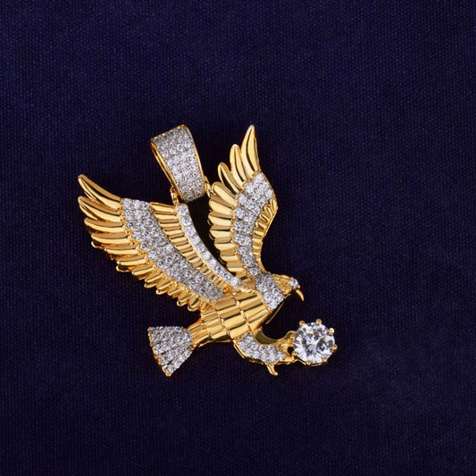 S925 Sterling Silver Flying Eagle Pendant Moissanite vvs Clarity Diamonds Mens pendant